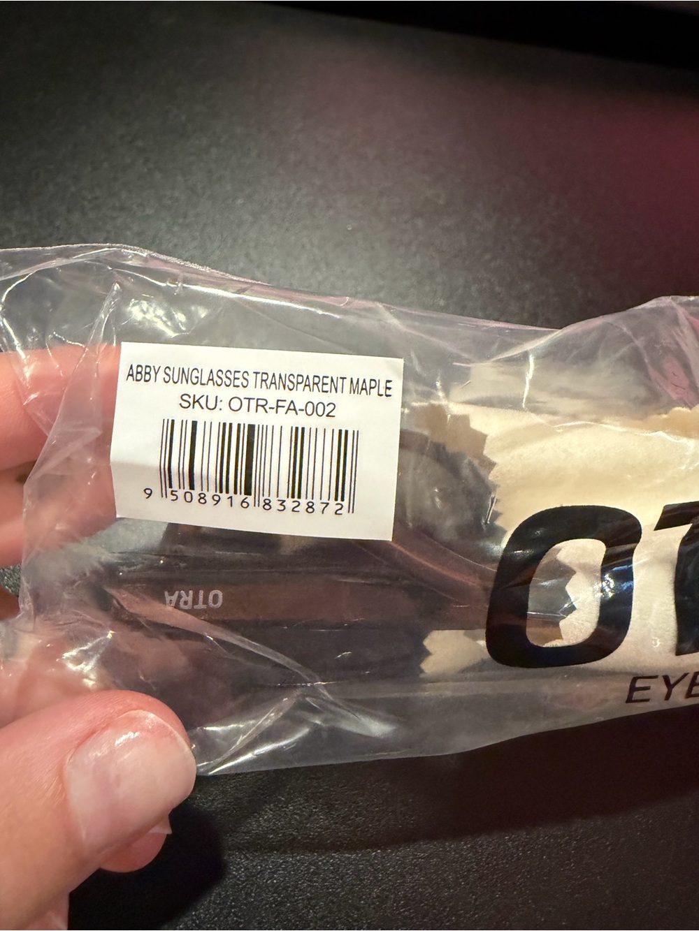 OTRA Eyewear Abby Sunglasses Transparent Maple Brown Like New - Picture 6 of 8